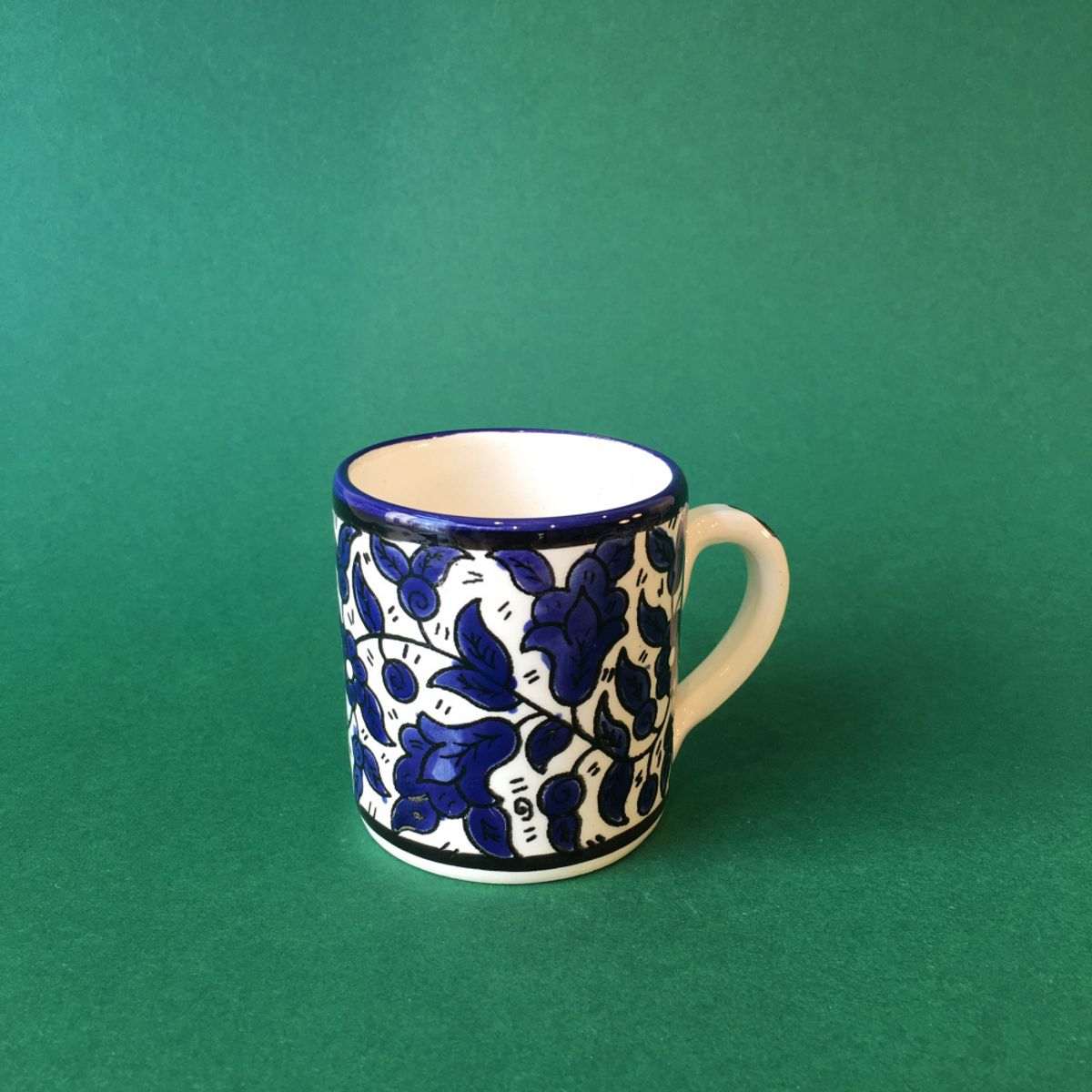 Liten keramikkopp 6 cm, blå