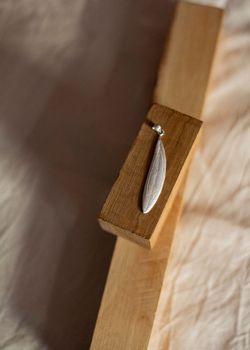 Halskjede - mellomstort olivenblad