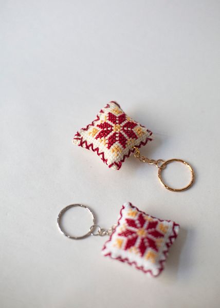 Hovedbilde Håndbrodert nøkkelring, Threads of Hope