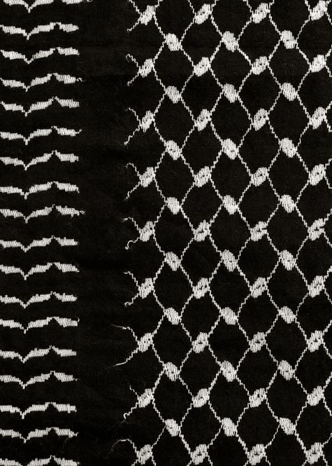 Hovedbilde Stor keffiyeh, svart bakgrunn og hvit