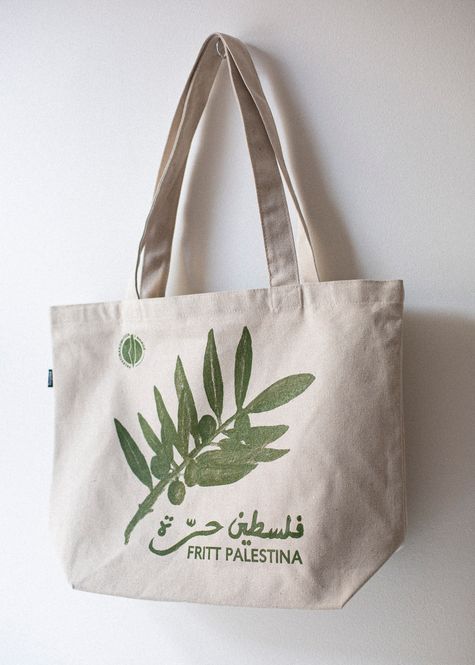 Hovedbilde Stort silketrykket handlenett - Fritt Palestina, ...