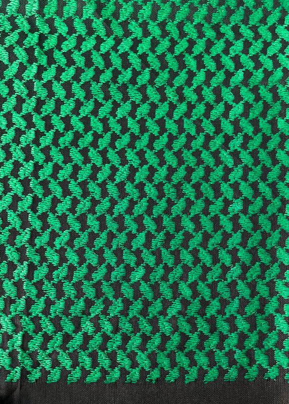 Stor keffiyeh, svart og grønn